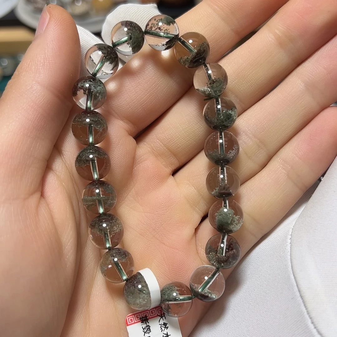 未镶嵌水晶手串绿幽灵10