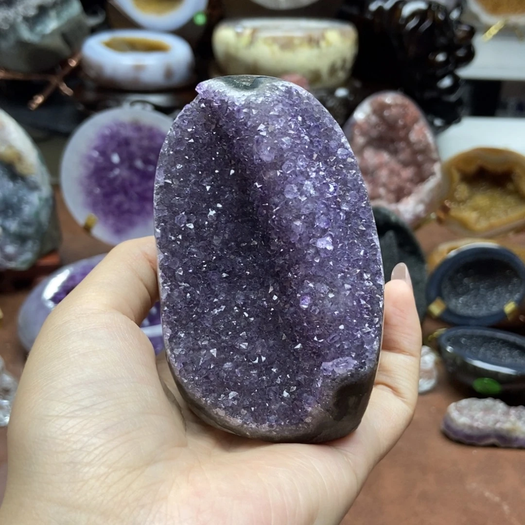紫晶摆件未镶嵌水晶