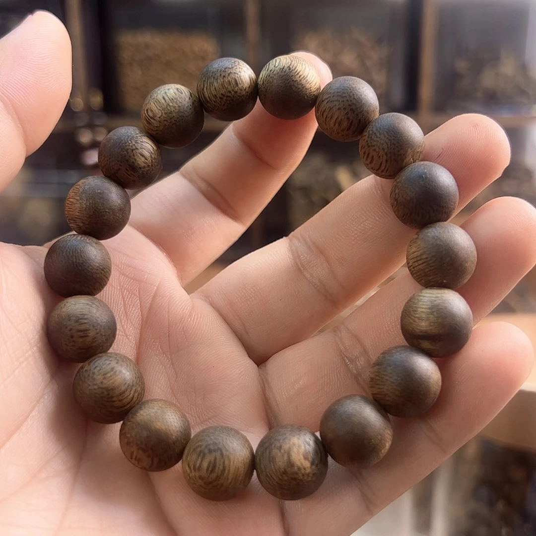 沉香手串圆珠单圈12mm 12g