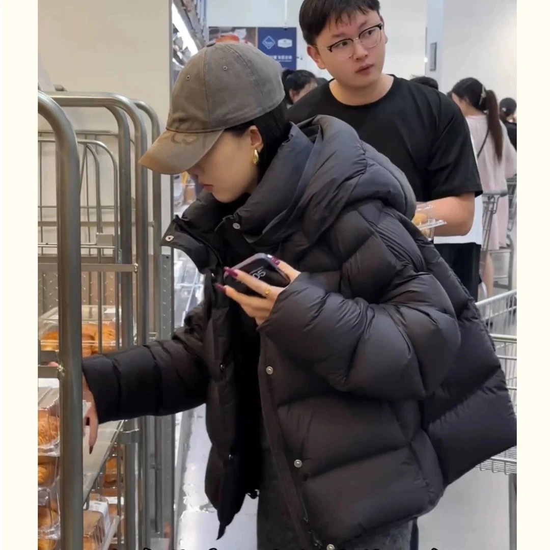 805云朵泡芙羽绒棉服连帽女冬季面包服