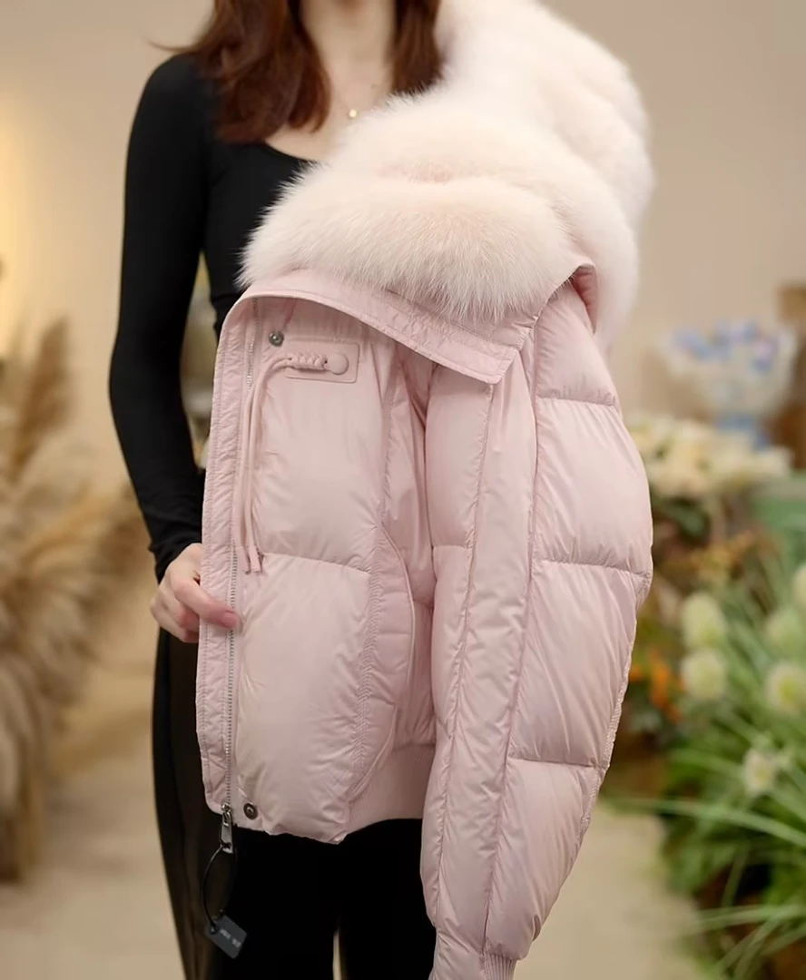 【MN】甄选-优雅冬韵 | 爆款洋气时尚百搭保暖纯色冬季大毛领厚外套