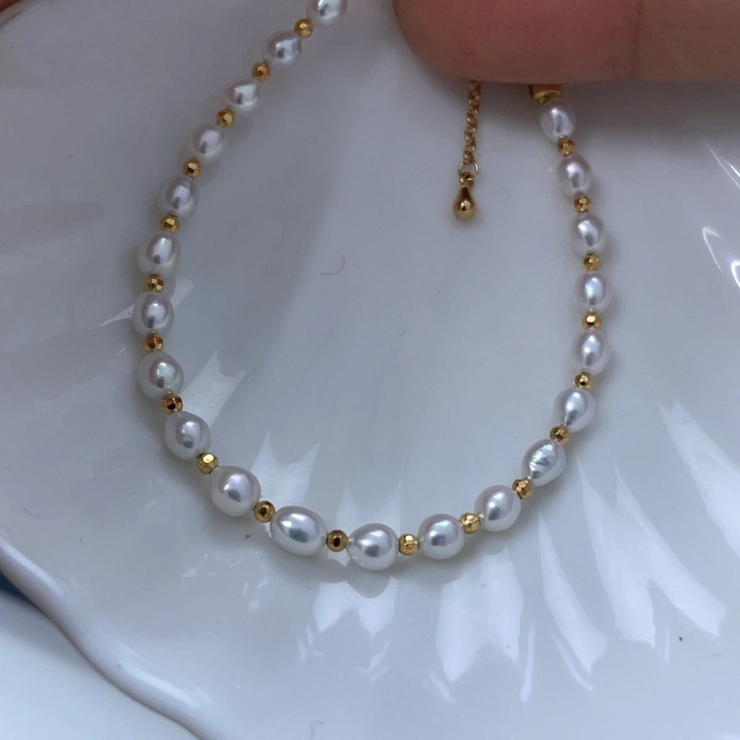 淡水珍珠手绳银S925镶嵌