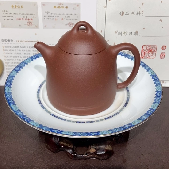 茶壶紫砂微瑕底槽清年迈老母亲制作150