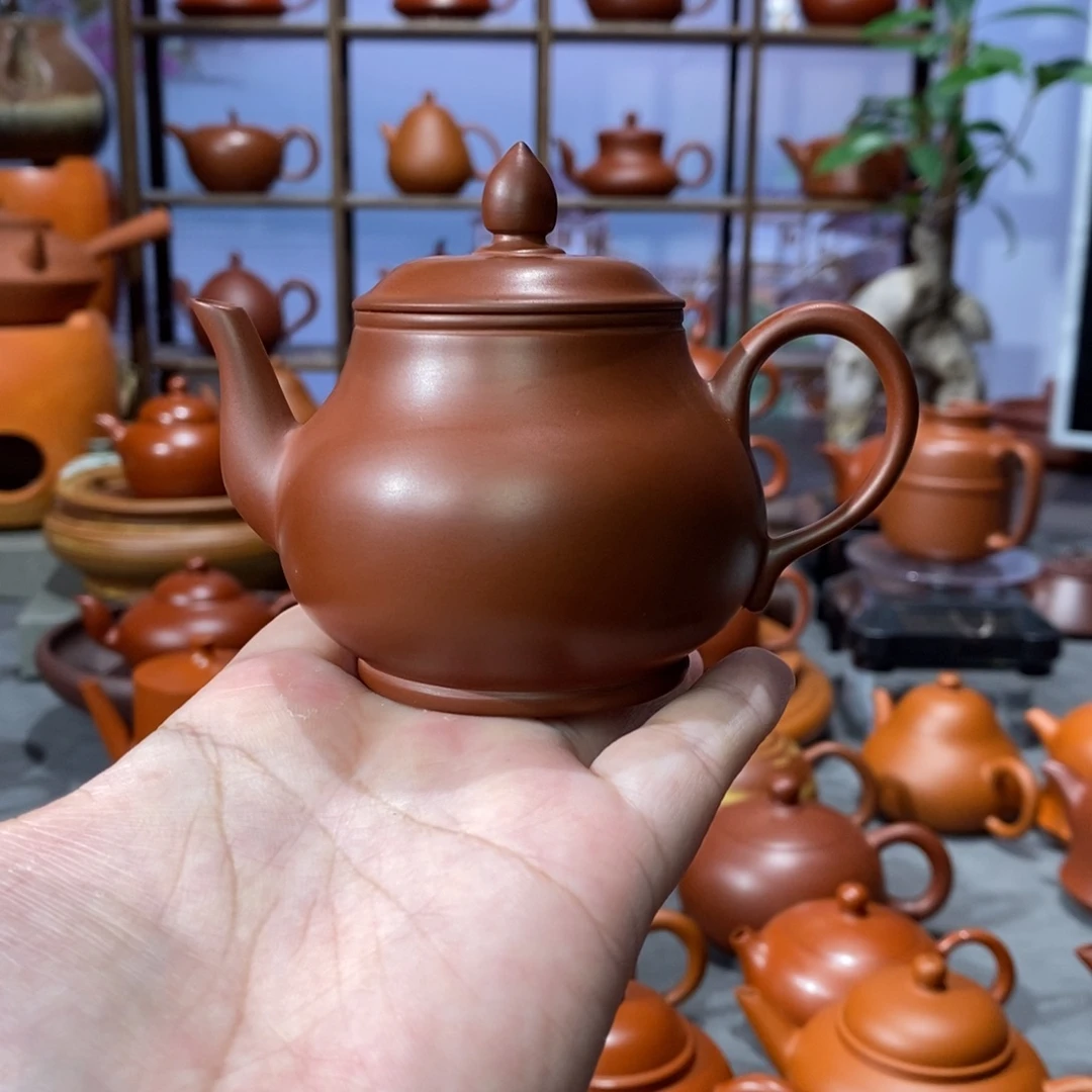 朱泥茶壶章淑煌朱泥樱式思婷壶120c