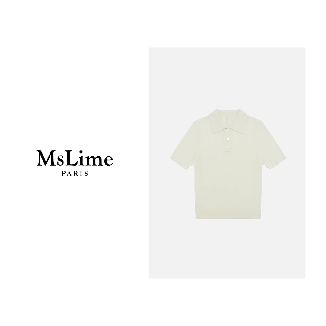 王嬛嬛MsLime25年‘纯粹’春款100绵羊毛针织上衣 HD2A0306