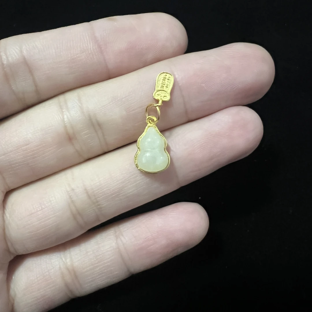 和田玉葫芦迷你精致款s925银晴水白【赠皮绳】