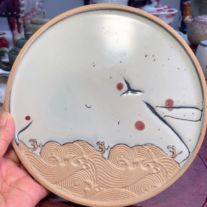 摆件踏雪寻梅壶承