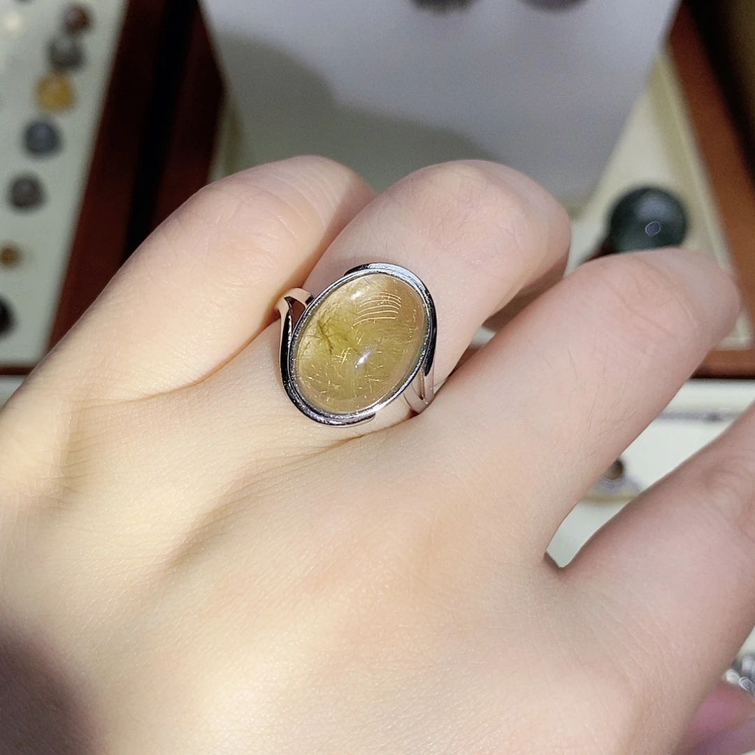 银S925镶嵌戒指水晶活口