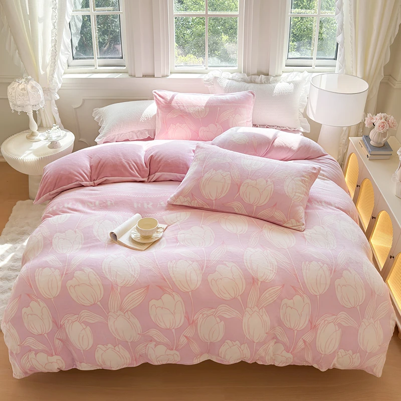 【维哥专属】皇冠印花牛奶绒四件套