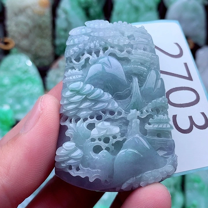 翡翠未镶嵌吊坠(不含链)