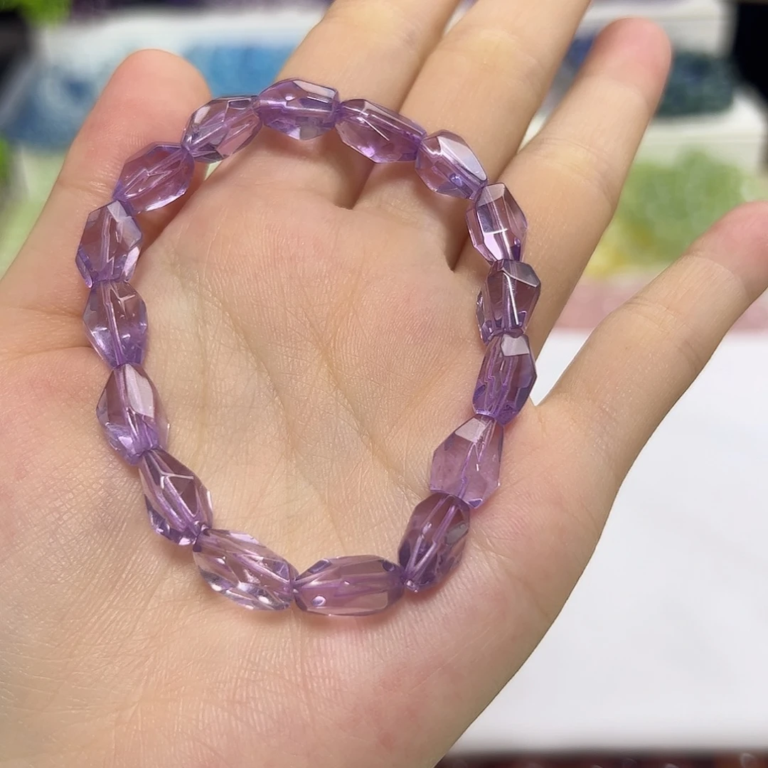 水晶手串未镶嵌L**e玻紫随形拍十次合一单 不带证