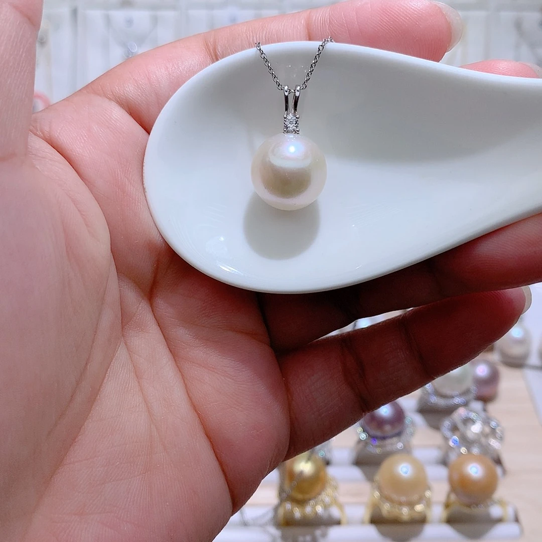 吊坠(赠链)银S925镶嵌淡水珍珠CC13.4mm