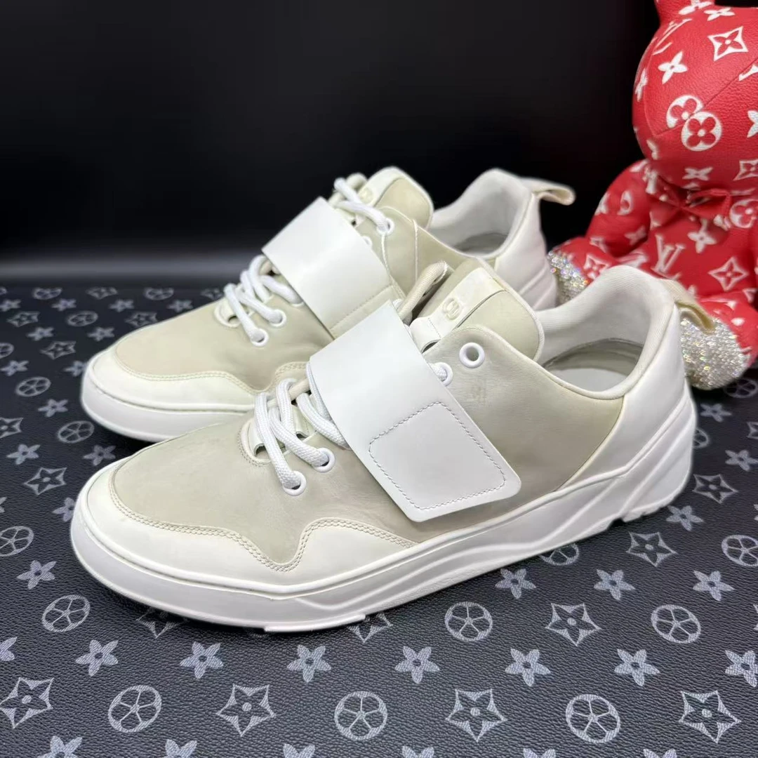 95新 DIOR/迪奥 白色麂皮魔术贴休闲舒适低帮板鞋40.5欧码ddm2898