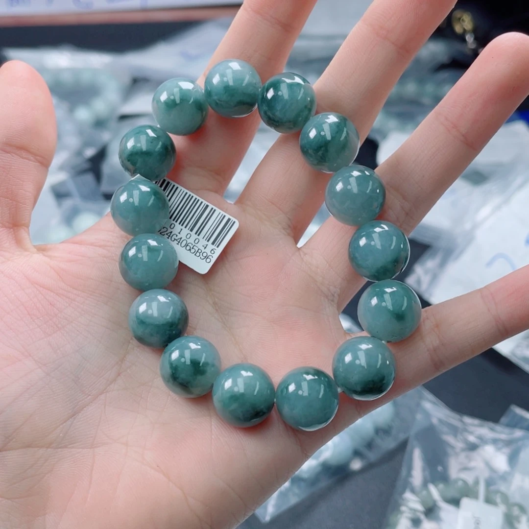 未镶嵌定制翡翠珠串13.2