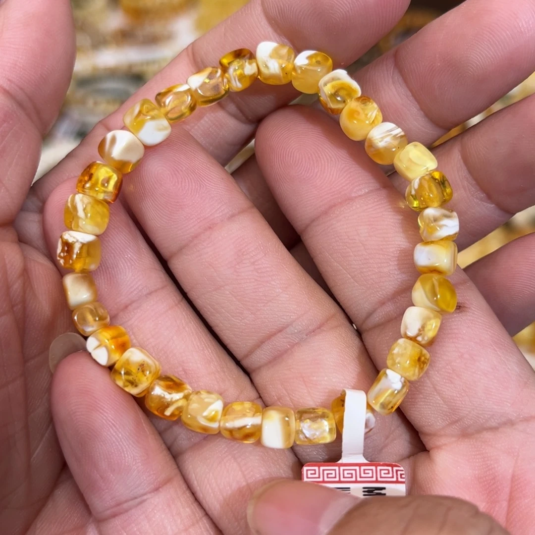 琥珀未镶嵌手链5.6mm
