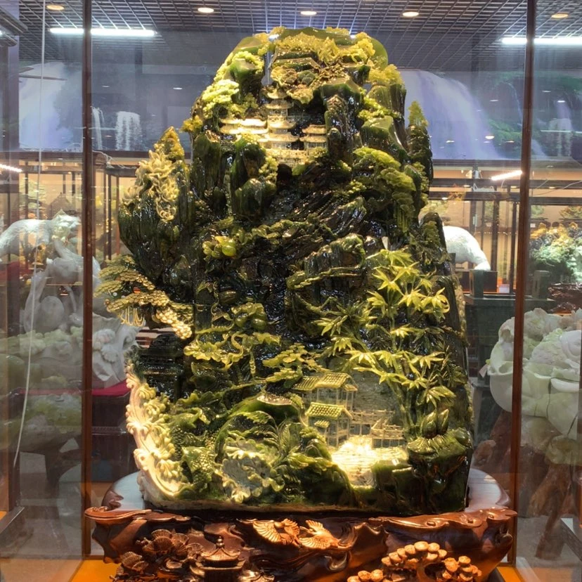 【闪购商品】未镶嵌蛇纹石玉摆件覆膜