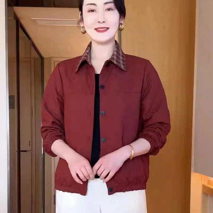 2025秋季新款时尚休闲宽松百搭气质翻领单排扣开衫短外套