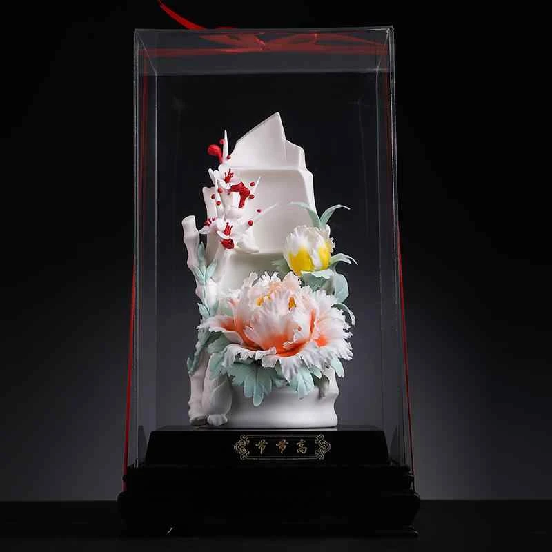 《节节高》陶瓷大师装饰摆件乔迁新居店铺开业礼品送朋友客厅收藏品