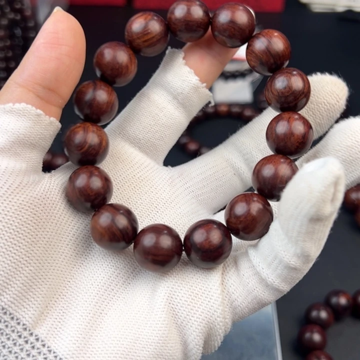 B***G藤类木本 海南红降花梨公1.5圆珠