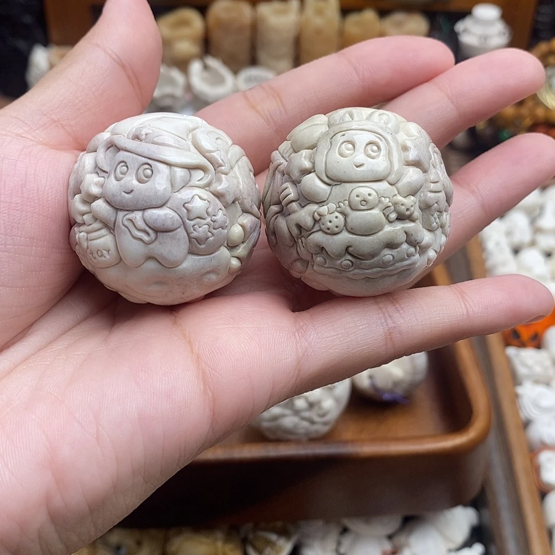 鹿骨把件c8星星人手球36尺寸