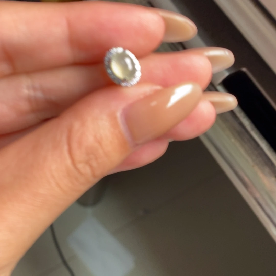 小***～翡翠银S925镶嵌戒指天然翡翠