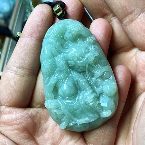 颈饰未镶嵌翡翠福豆豆珠宝翡翠颈饰