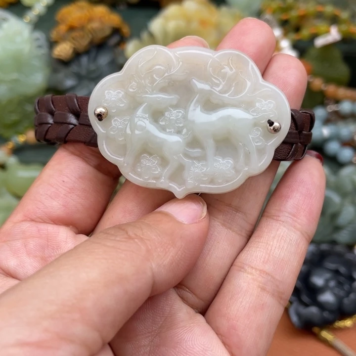 蛇纹石玉手牌合金