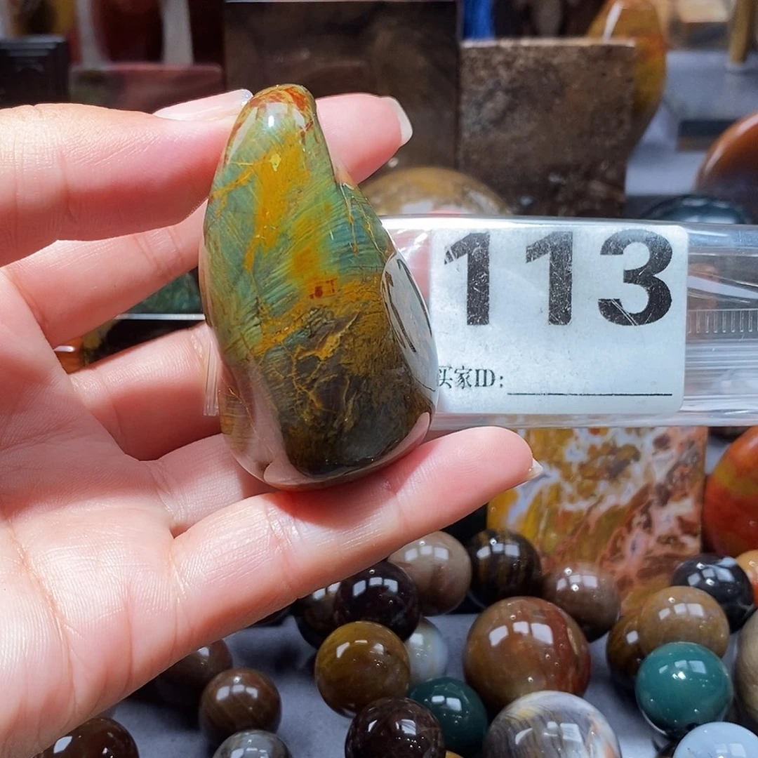 硅化玉天然北票硅化玉手把未镶嵌