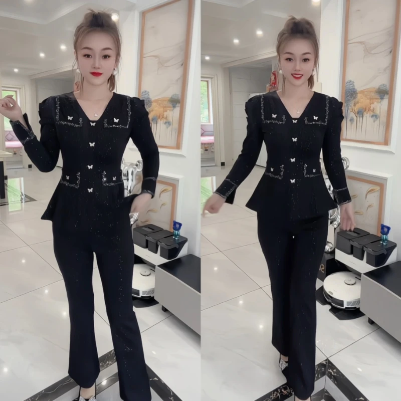 显瘦气质洋气法式修身轻熟风女神范高品质气质套装小香风秋款新款