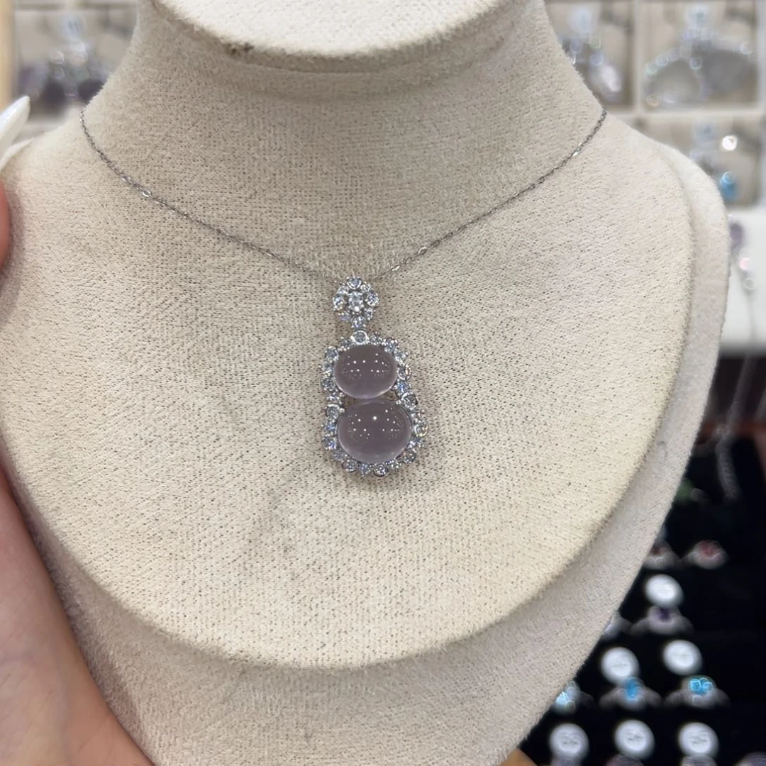 温***_银S925镶嵌萤石吊坠