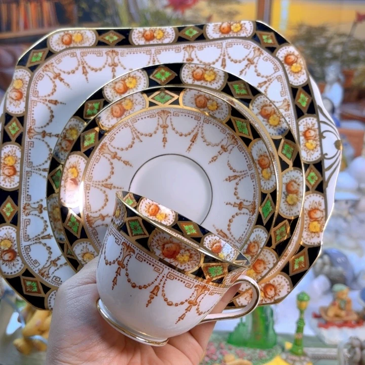 摆件镇*妮欧洲中古瓷器好看冲鸭！