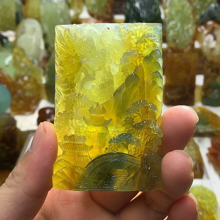 蛇纹石玉未镶嵌珠宝半成品