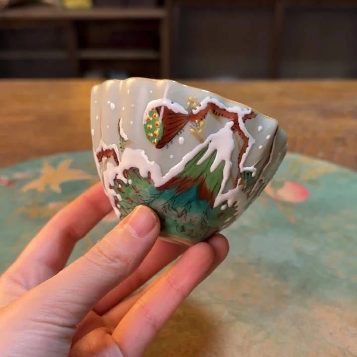 柴烧纯手工手绘陶瓷