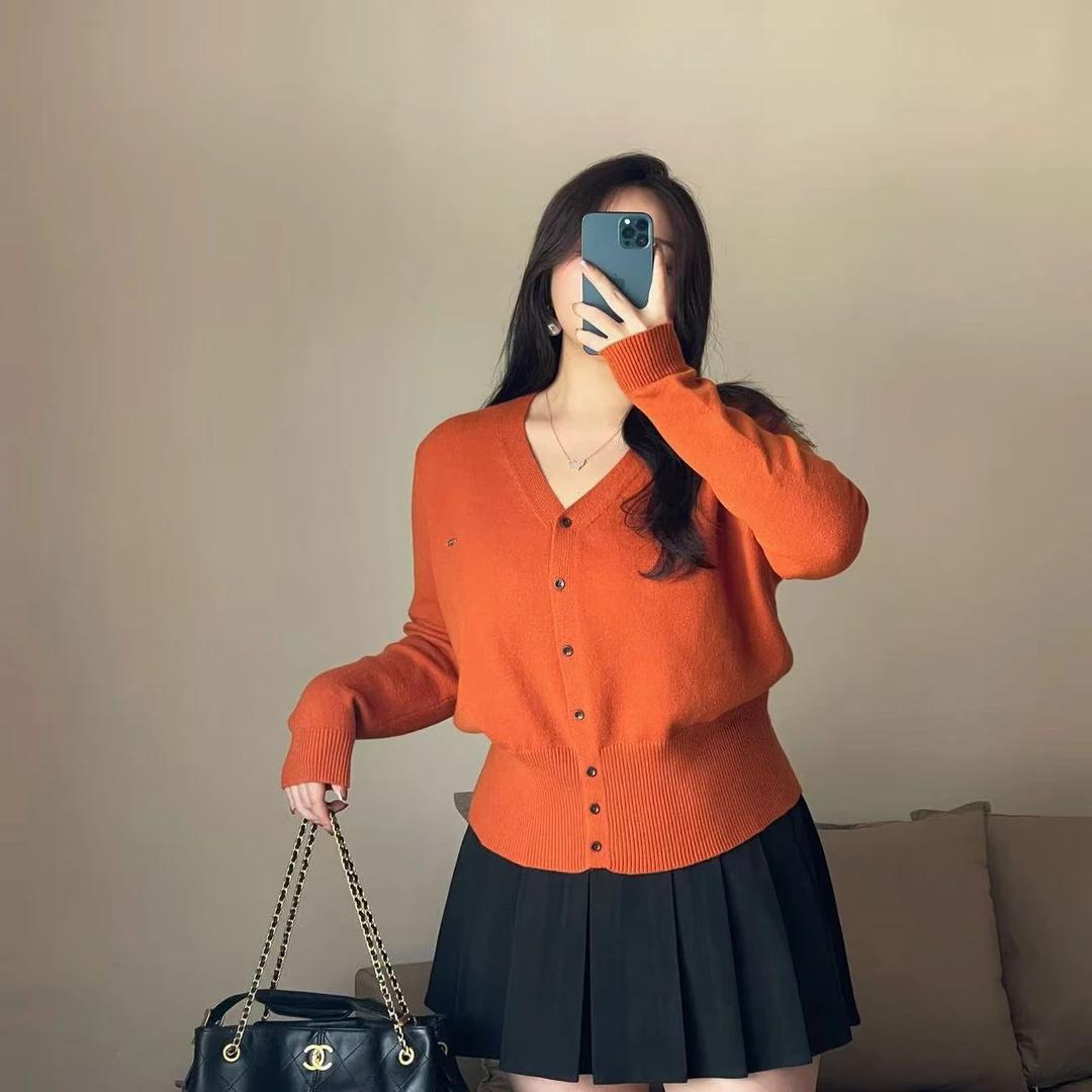 【羊毛~桑蚕丝秋日邂逅】慵懒气质毛衣开衫秋冬新款胖MM可穿D636