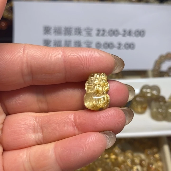 发晶手链未镶嵌天然钛晶貔貅
