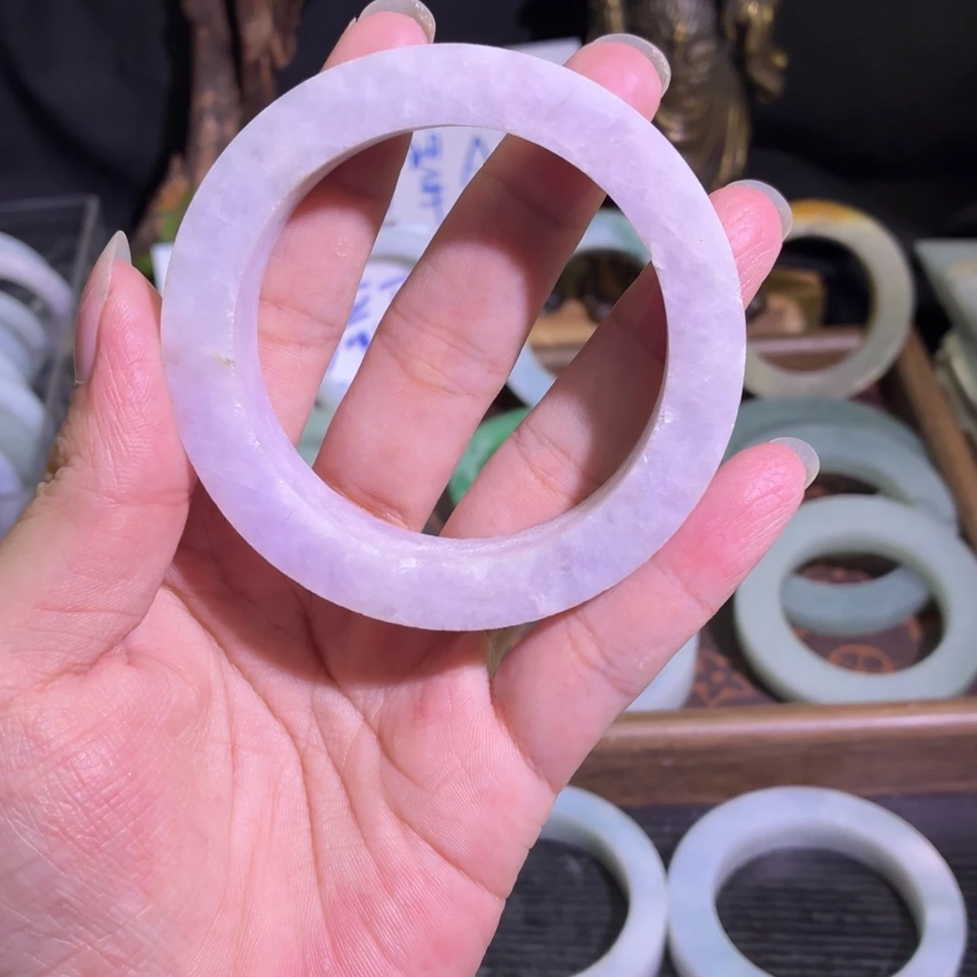 定制翡翠未镶嵌翡翠A货毛胚手镯定制