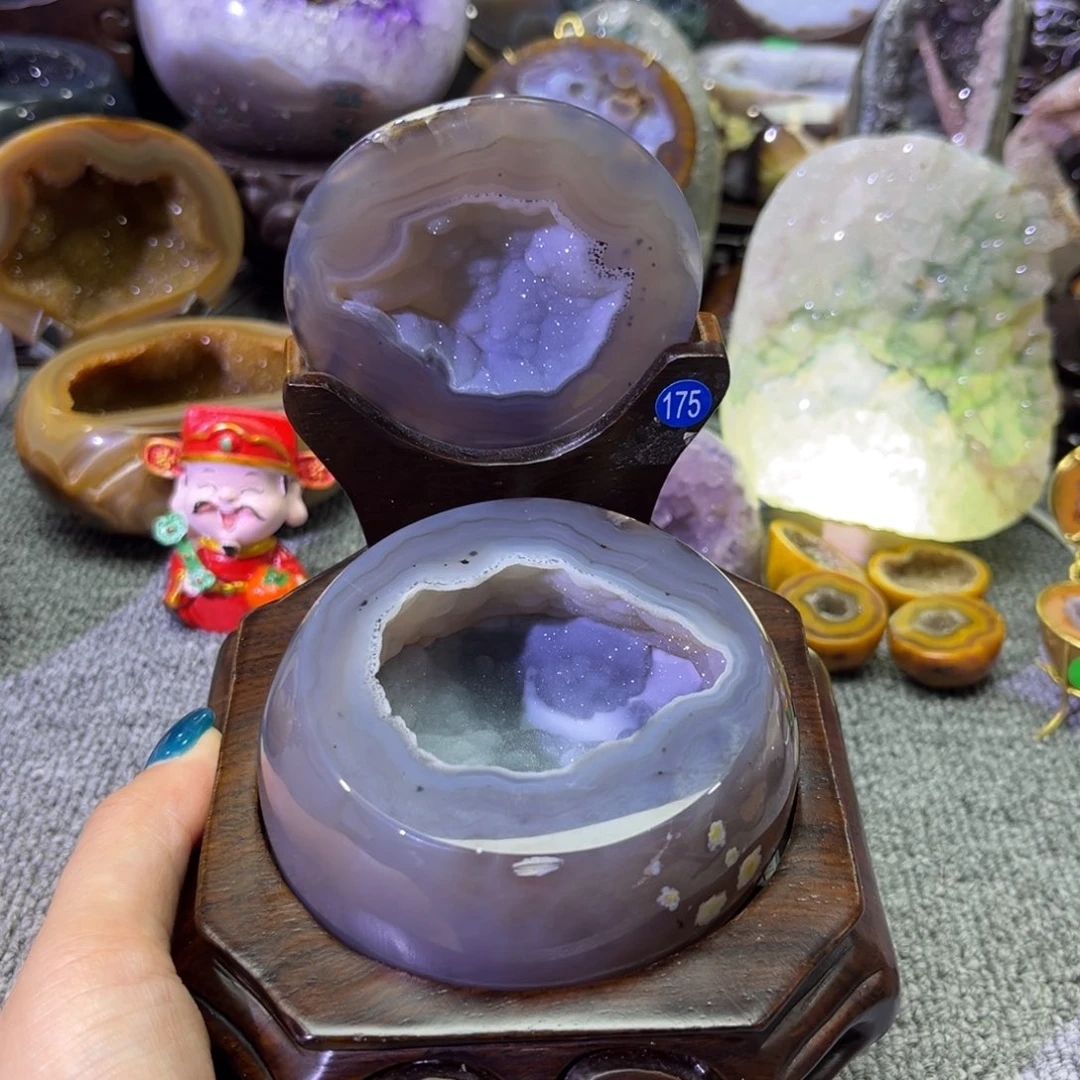 紫晶未镶嵌摆件聚宝盆