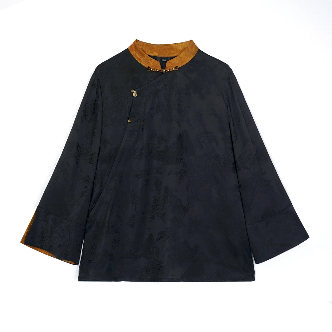 反季专场香云纱国风气质提花缎百搭香云纱上衣RB252201