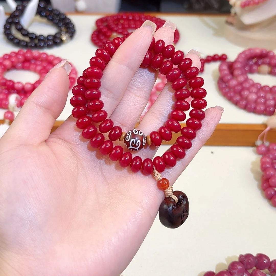 菩提根/象牙果吊坠红54