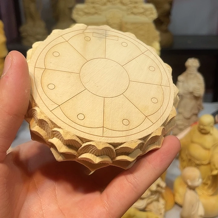 黄杨木瑕疵莲花座