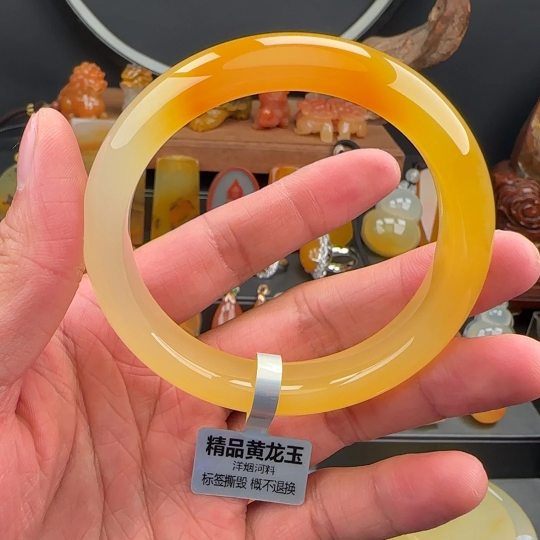 石英质玉（黄龙玉）未镶嵌手镯