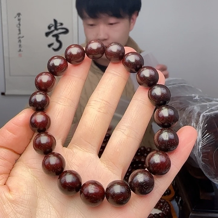 小叶紫檀手串/手链氵*檀香紫檀1.2高