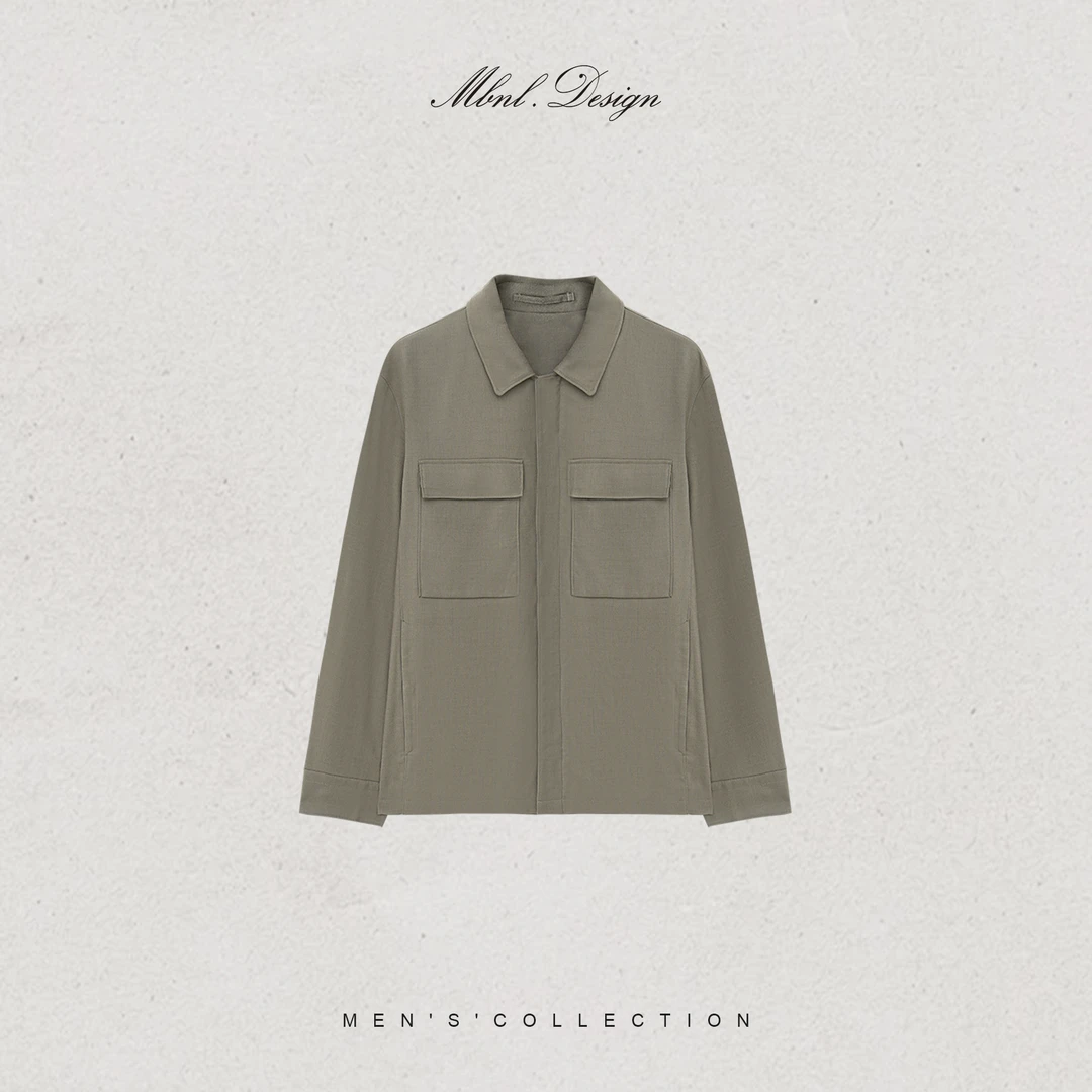 MBNL-F「经典翻领」秦磊男装-工装风衬衫夹克外套9262