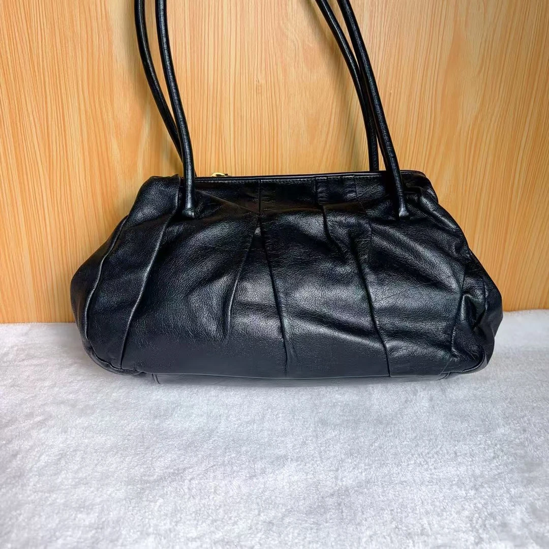 95新 MIU MIU/缪缪 黑手提/单肩包手提包/严选