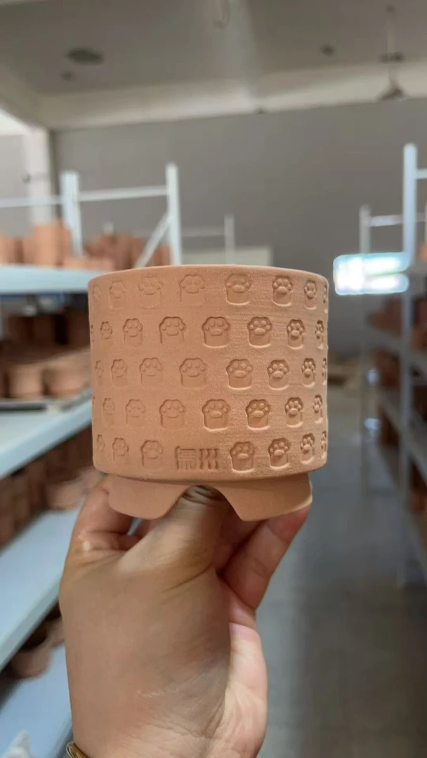 景德镇乌卅创意小清新迷你多肉透气控养手工陶瓷花盆预售