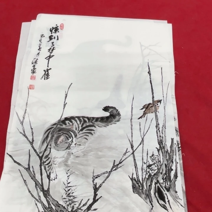 国画花鸟的翅膀是一个