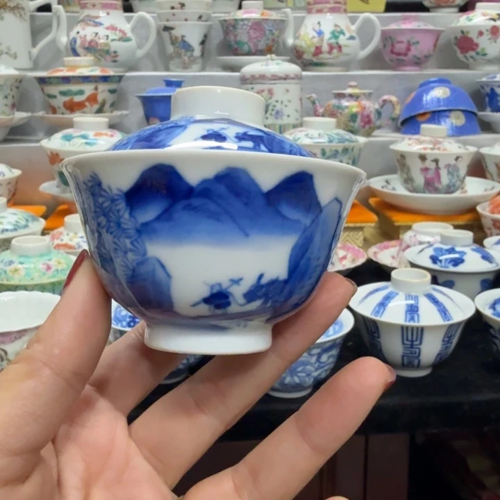 太***堂景德镇陶瓷杯子盖碗