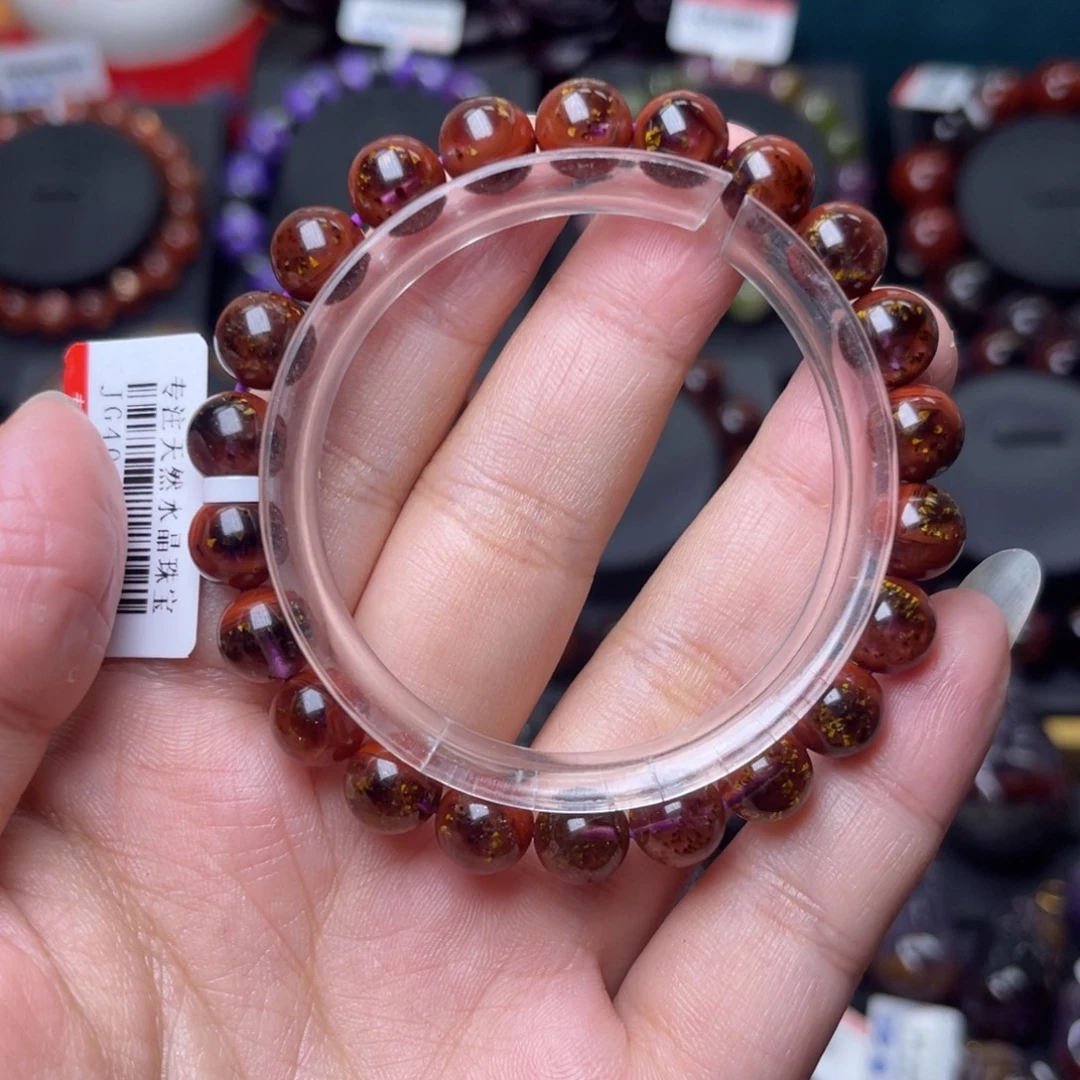 淡***香手链水晶未镶嵌极光荆棘玫瑰天眼单圈8mm