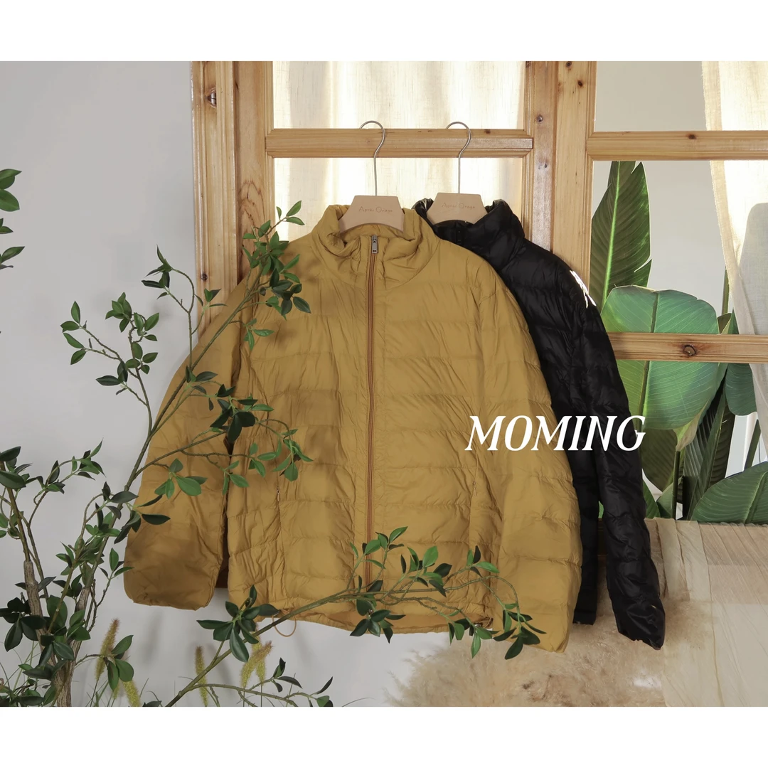 MOMING反季福利 韩系复古轻薄款立领拉链外套