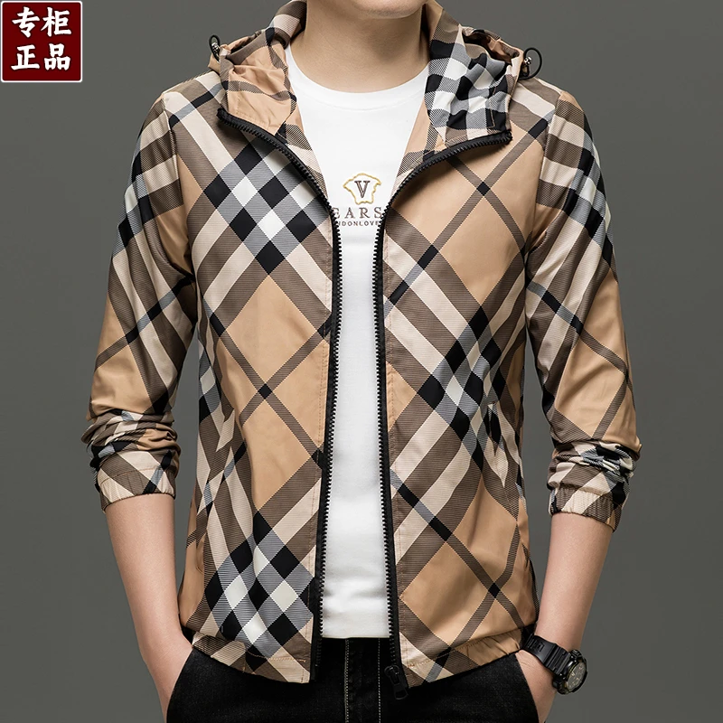 【总裁同款  七夕节礼物】秋季轻奢痞帅慵懒风男格子夹克百搭外套F